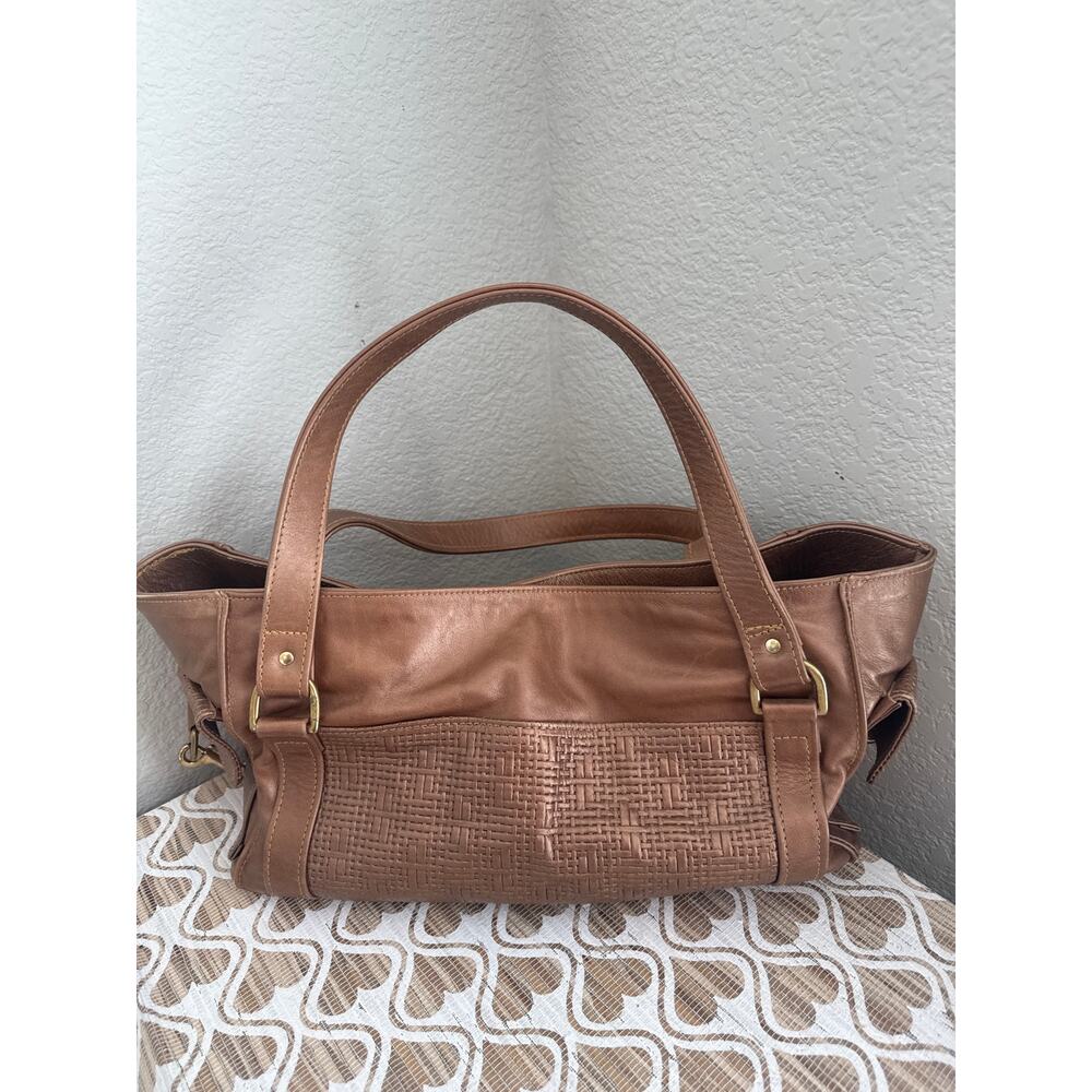 Marnie Bug Bag Golden Bronze Textured Leather Shoulder Bag with Gold Hardware - Picture 5 of 10